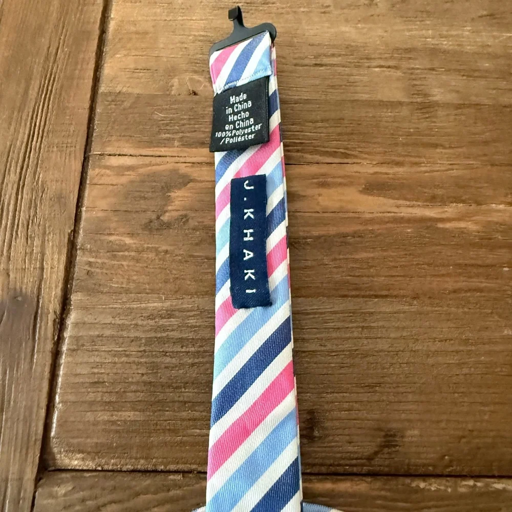 J. Khaki Multicolor Striped Kids Bow Tie
